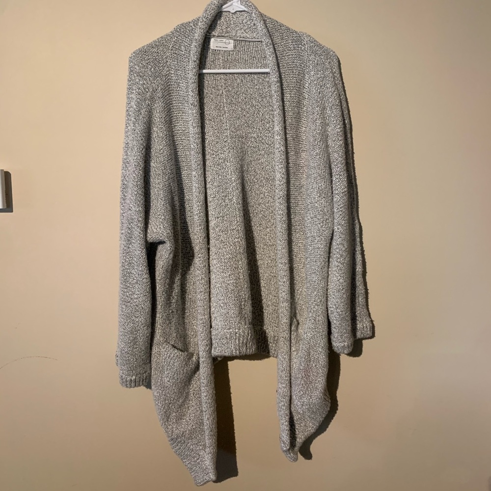 Grey knit Paper Label Cardigan